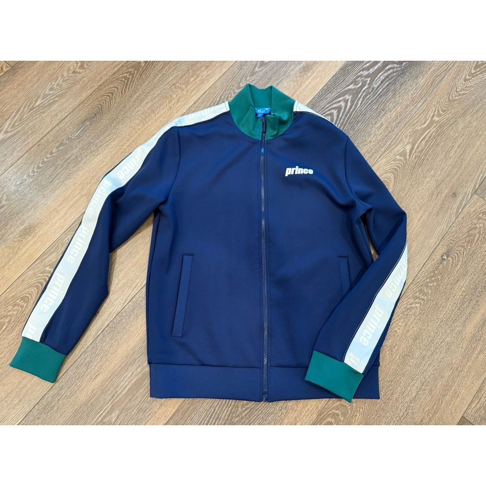 Prince Pickleball Official Track Jacket Blue/White/Green Men's‎ Medium